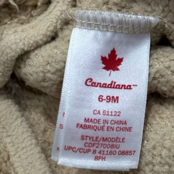 Canadiana Hooded Moose Ears Sweater Size 6-9 months - Picture 9 of 11